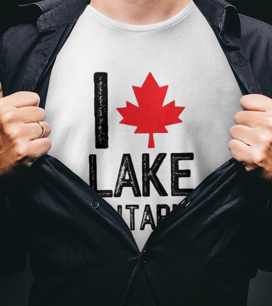 I Love Lake Ontario Maple Leaf Canada T-Shirt