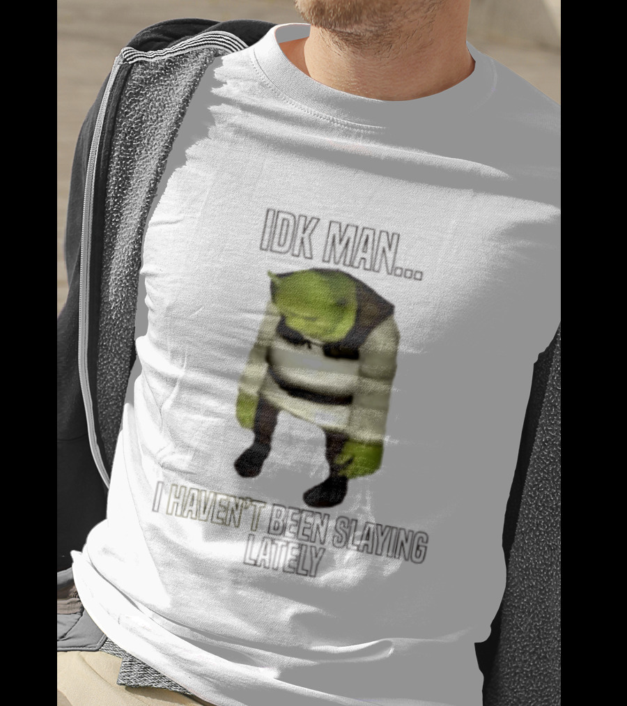 IDK Man Shrek I Haven't Been Slaying Lately Meme Text Image Iconic Movie T-Shirt