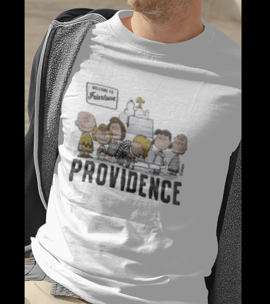 Peanuts X Providence Welcome To Friartown Charlie Brown Snoopy Woodstock Lucy Linus T-Shirt