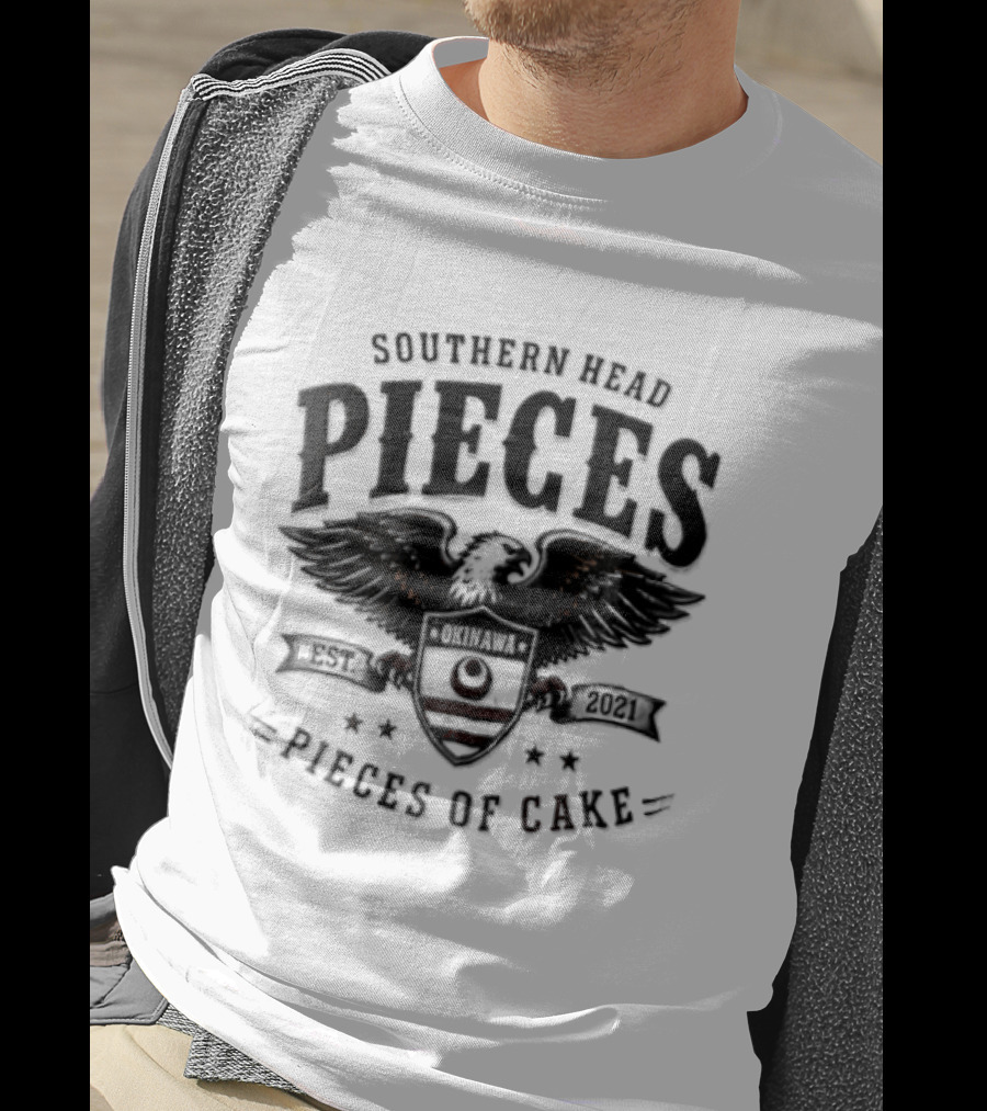 Southern Head Pieces Bald Eagle Spreading Wings Shield Pieces Of Cake 2021 T-Shirt