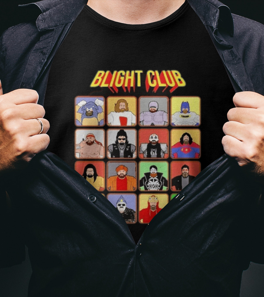Blight Club Blighty Bunch Iconic Characters Ensemble T-Shirt