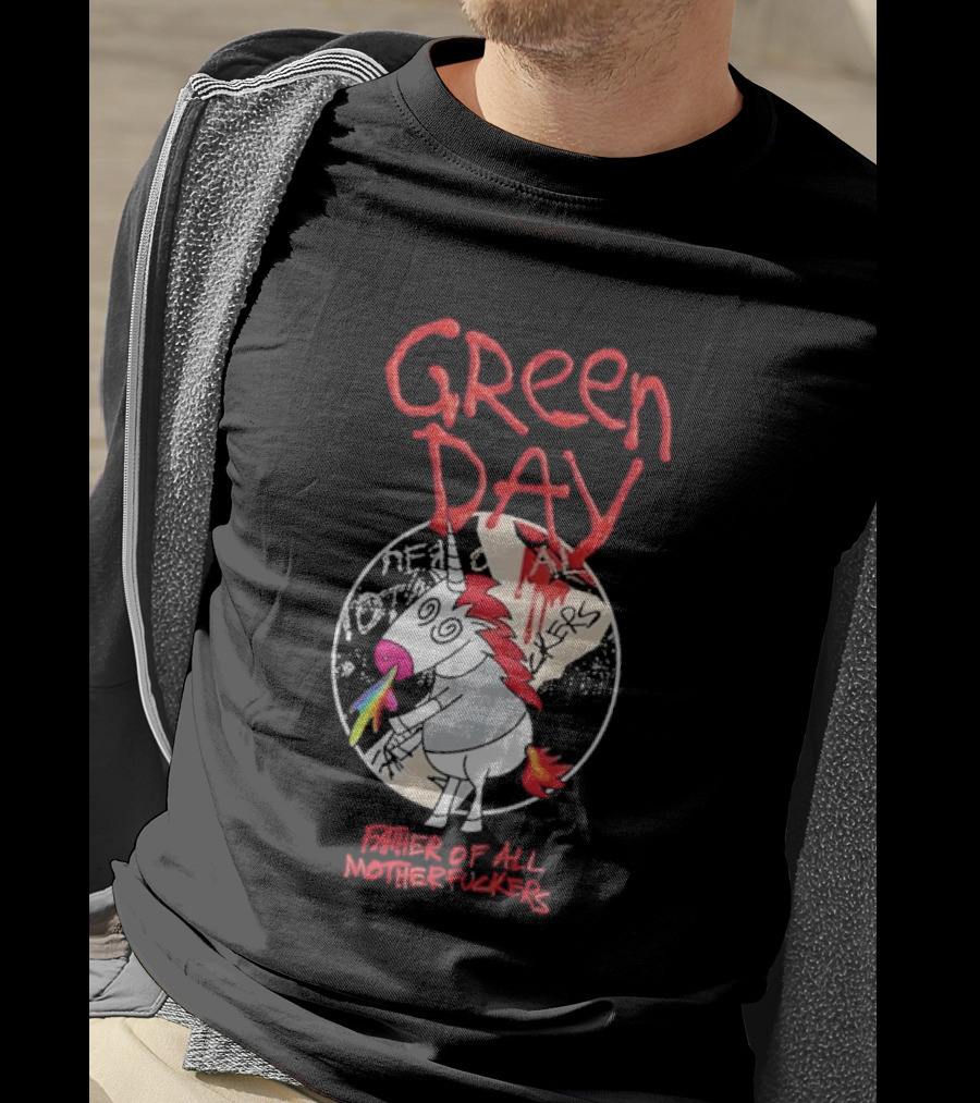 Green Day Father Of All Motherfuckers Unicorn Rainbow Cupcake T-Shirt