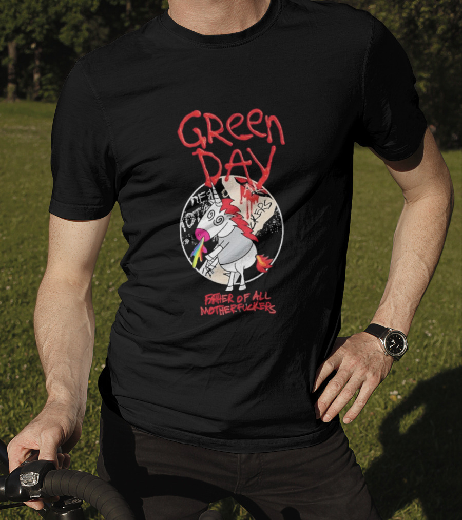 Green Day Father Of All Motherfuckers Unicorn Rainbow Cupcake T-Shirt