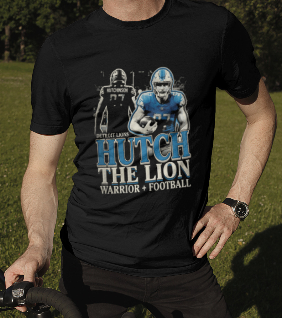 Detroit Lions Hutch The Lion Warrior Football T-Shirt