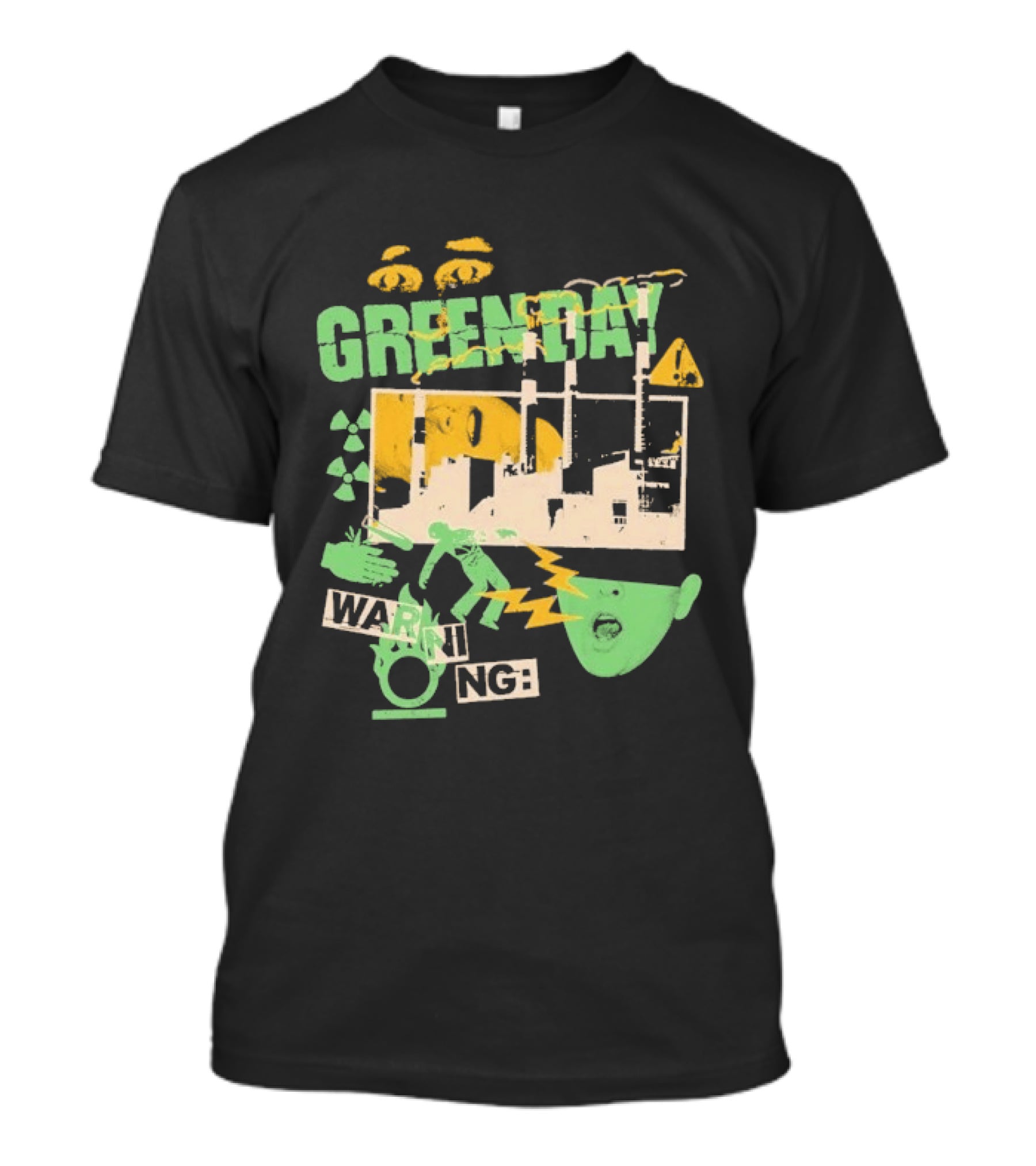 Green Day Warning Power Plant Radiation Hazard T-Shirt