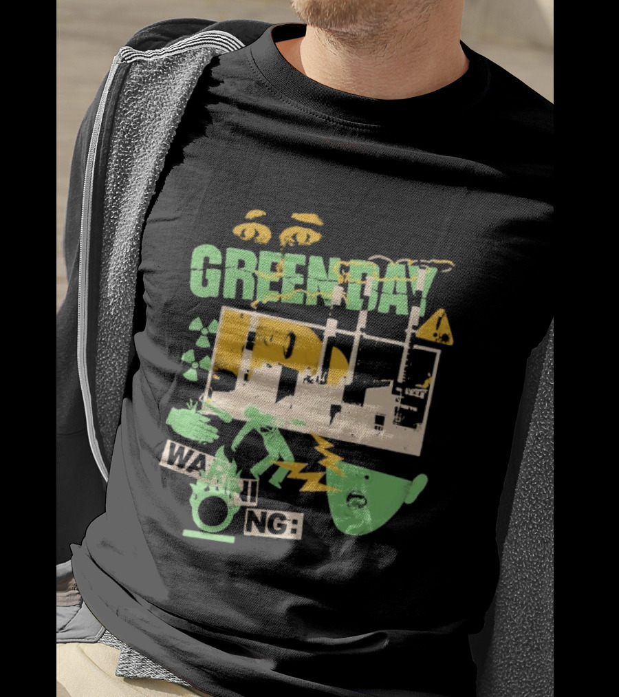 Green Day Warning Power Plant Radiation Hazard T-Shirt
