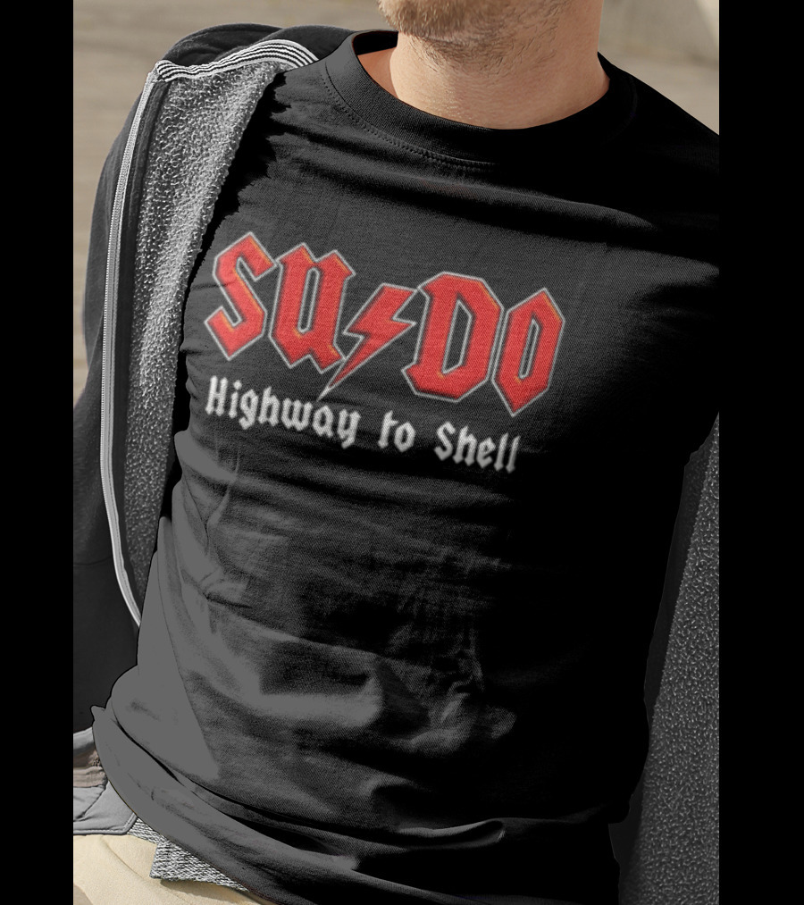 SUDO Red Lightning Bolt Highway To Shell T-Shirt