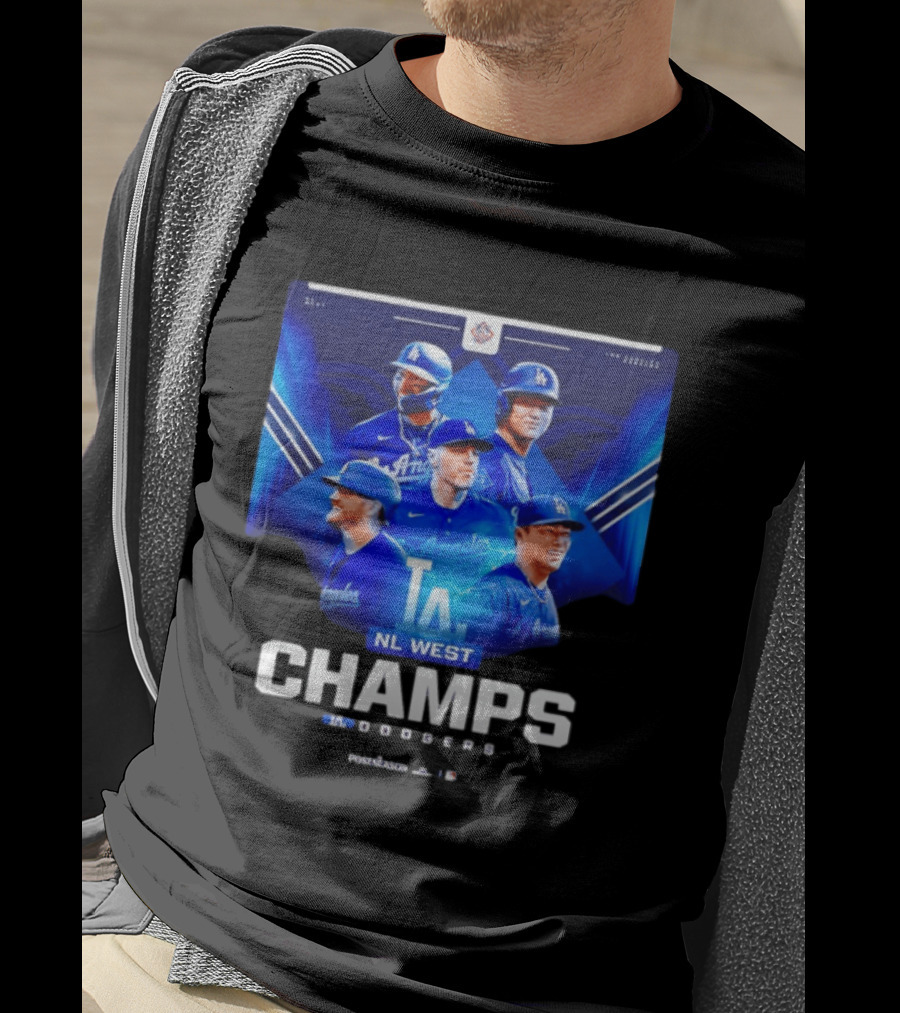 Los Angeles Dodgers NL West Champs 2026 Postseason Player Collage T-Shirt