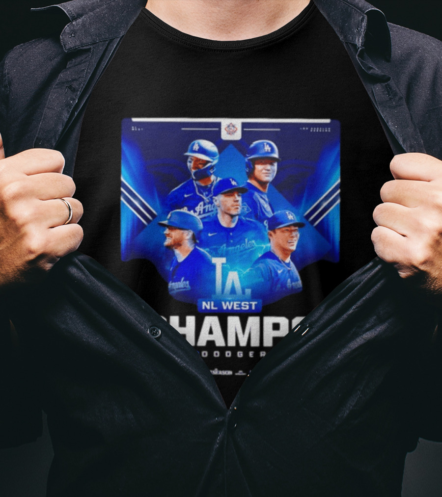 Los Angeles Dodgers NL West Champs 2026 Postseason Player Collage T-Shirt