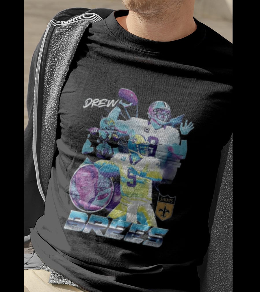 Drew Brees New Orleans Saints Pro Football Hall Of Fame 2026 Collage Saints T-Shirt