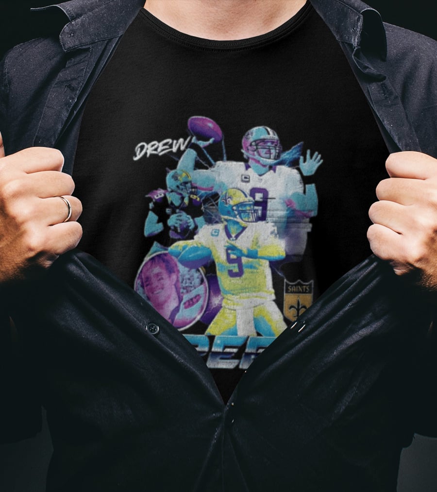 Drew Brees New Orleans Saints Pro Football Hall Of Fame 2026 Collage Saints T-Shirt