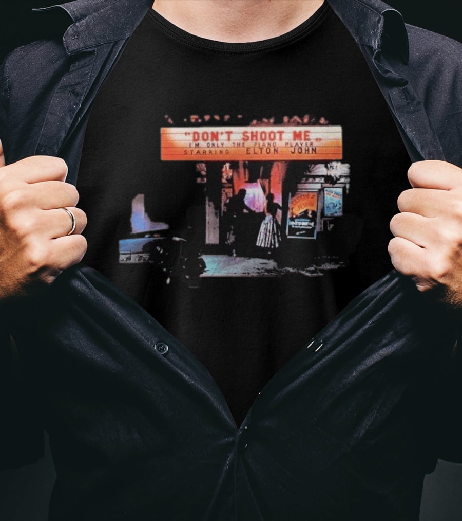 Elton John Don't Shoot Me I'm Only The Piano Player Starring Album Cover T-Shirt