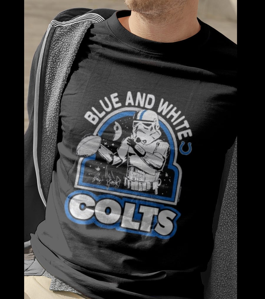 Blue And White Colts Star Wars Stormtroopers T-Shirt
