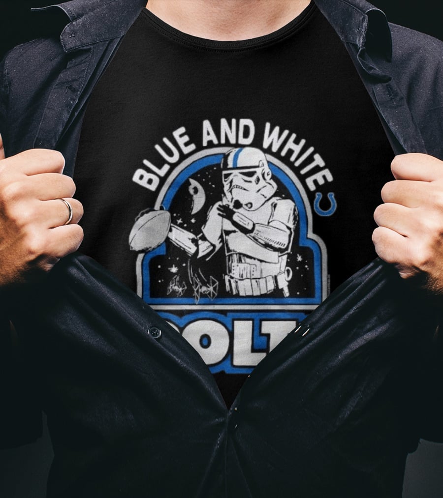 Blue And White Colts Star Wars Stormtroopers T-Shirt