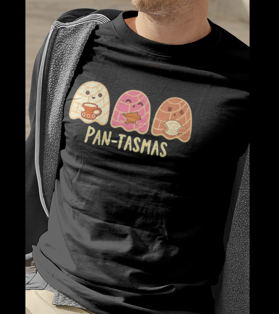 Pan Tasmas Concha Bread Cartoon Characters T-Shirt