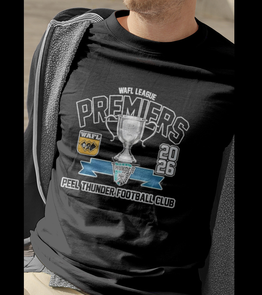 WAFL League Premiers 2026 Peel Thunder Football Club Trophy T-Shirt