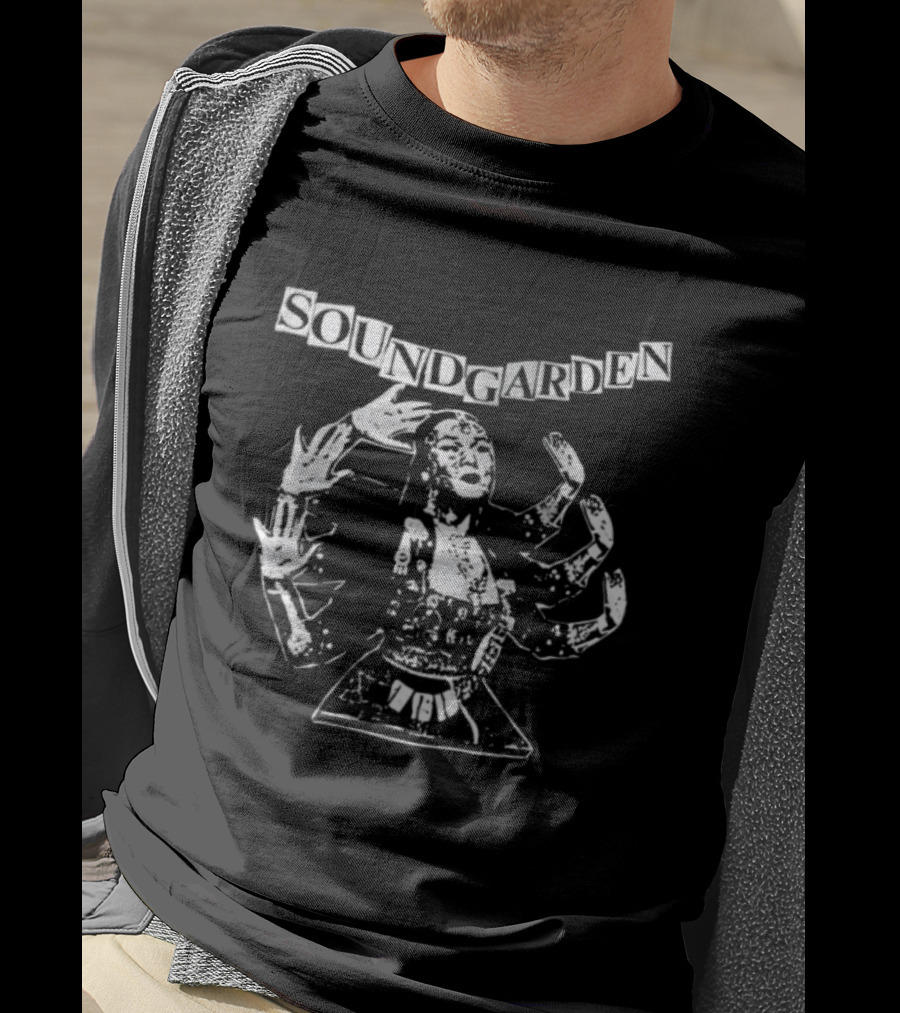 Soundgarden Tour Stussy Born Raised Collaboration Multi Arm Figure T-Shirt