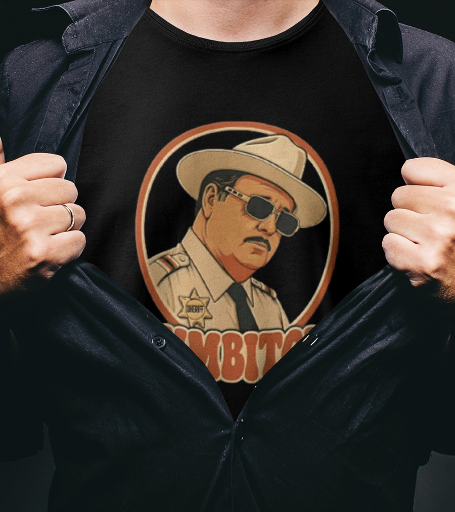 Sumbitch Sheriff Sunglasses Hat Cartoon T-Shirt