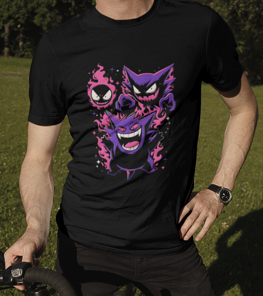 Terror Gang Gengar Haunter Gastly Pokemon Flame T-Shirt