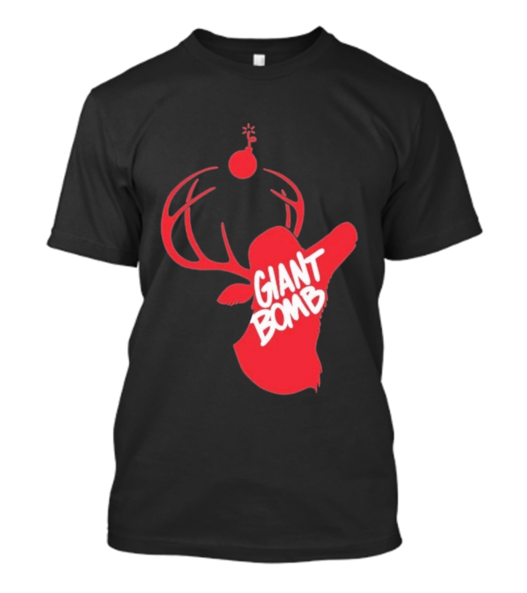 Giant Bomb Red Deer Antlers With Bomb T-Shirt