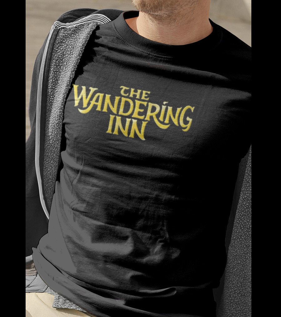 The Wandering Inn Gold Serif Lettering T-Shirt