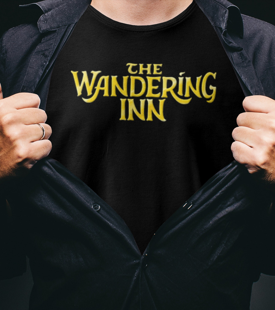 The Wandering Inn Gold Serif Lettering T-Shirt