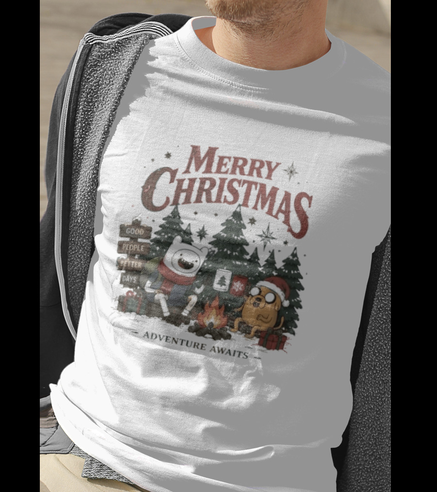 Adventure Time Merry Christmas Do People Better Adventure Awaits T-Shirt