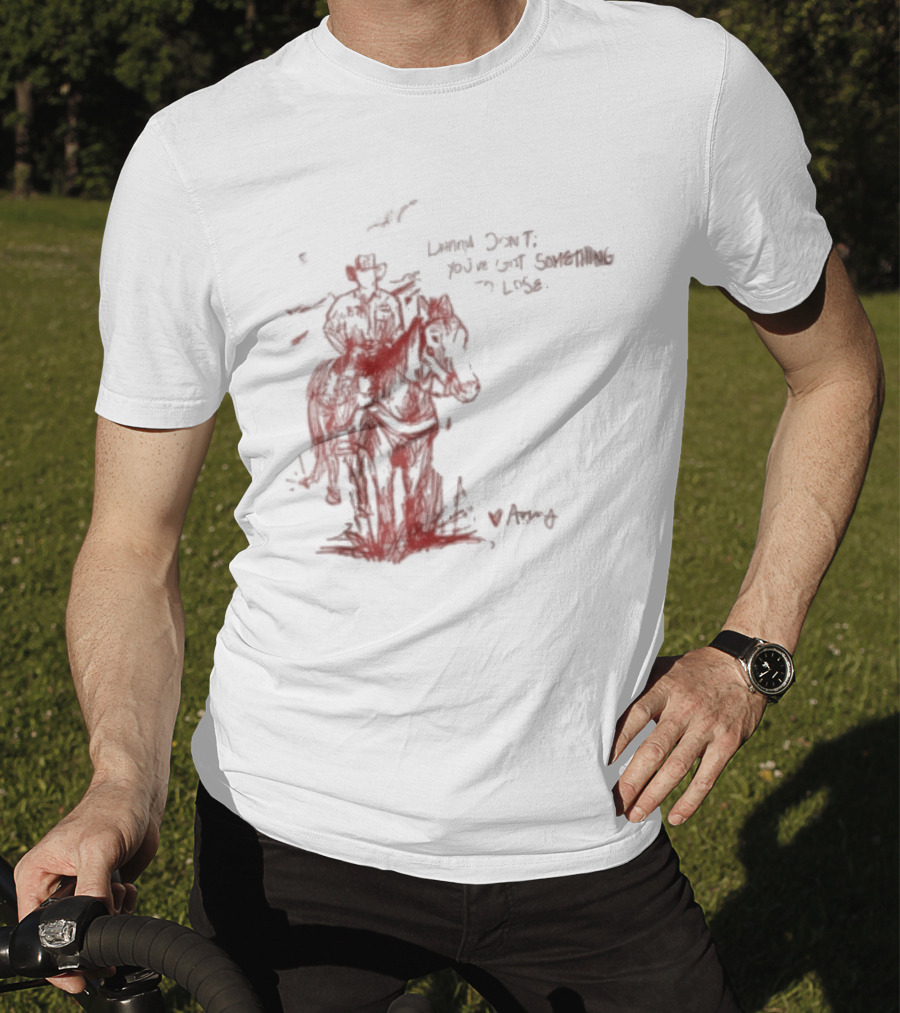 Avery Anna Danny Art Cowboy With Heart And Butterfly T-Shirt