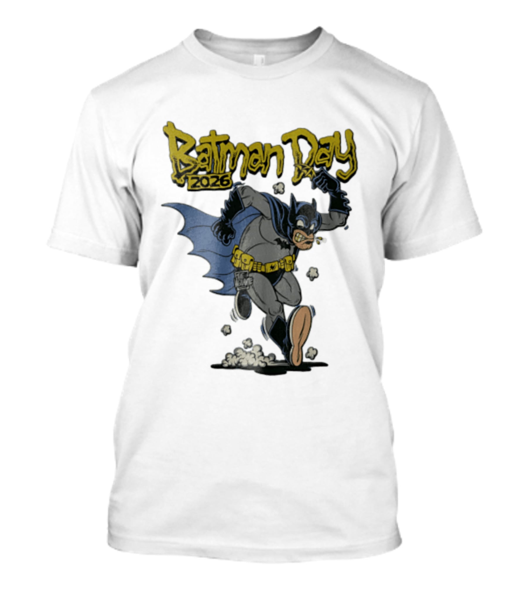 Batman Day 2026 Cartoon Running With Batarang T-Shirt