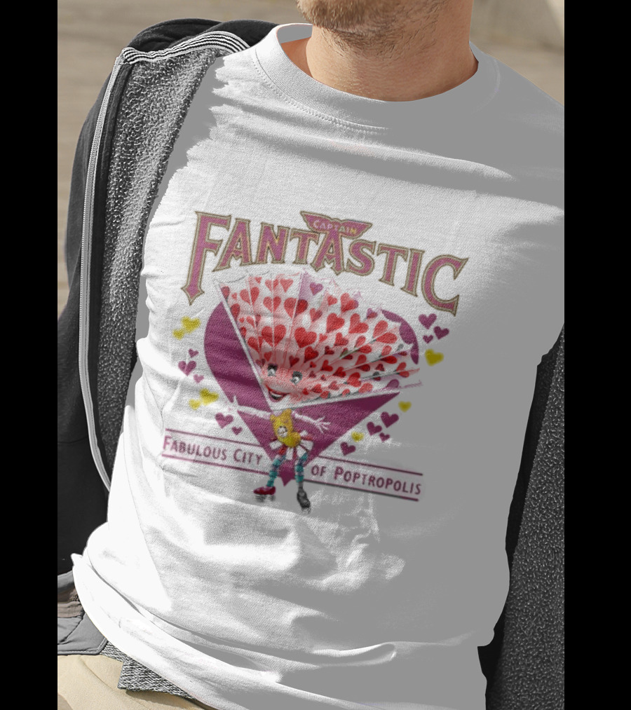 Captain Fantastic Elton John Fabulous City Of Poptropolis Girls Hearts T-Shirt