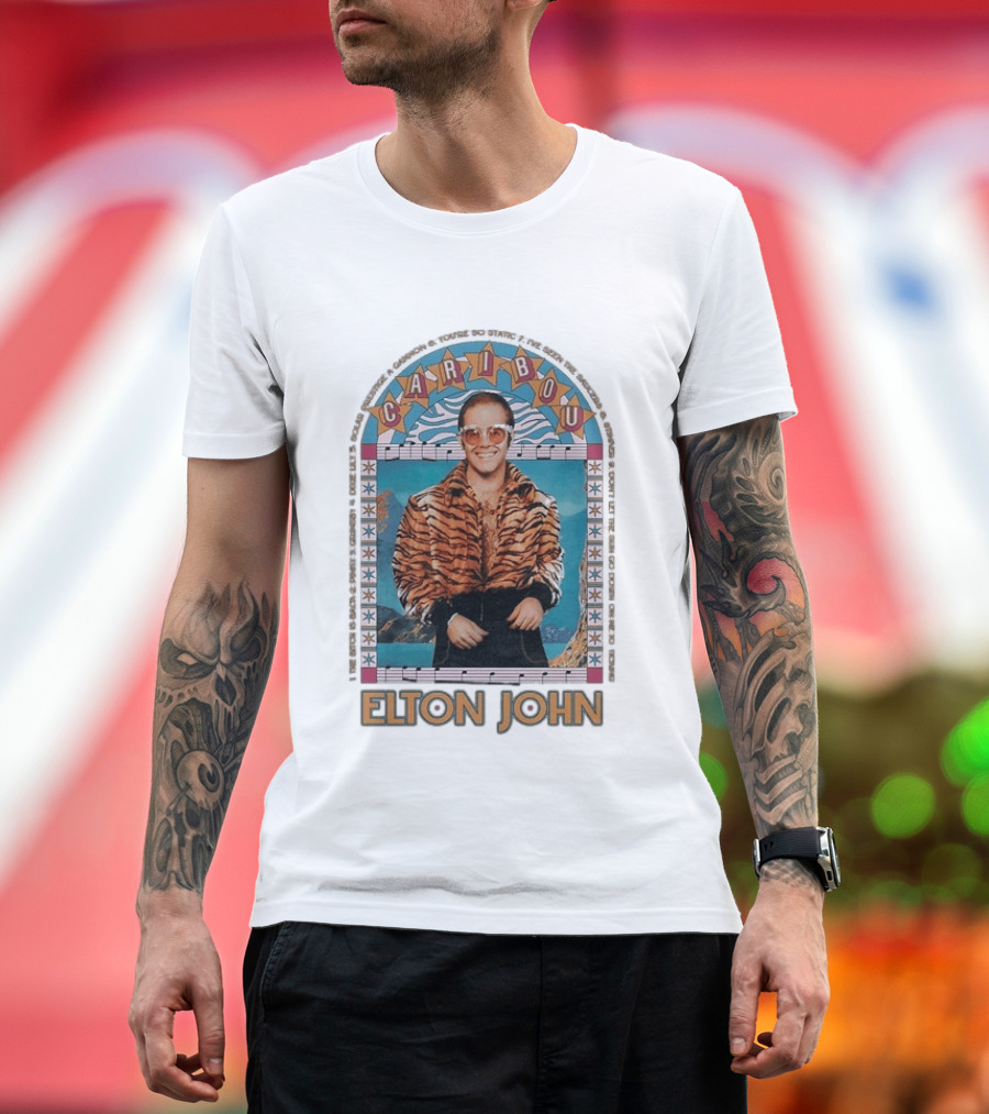 Elton John Caribou I've Seen The Saucers Retro Style Music T-Shirt