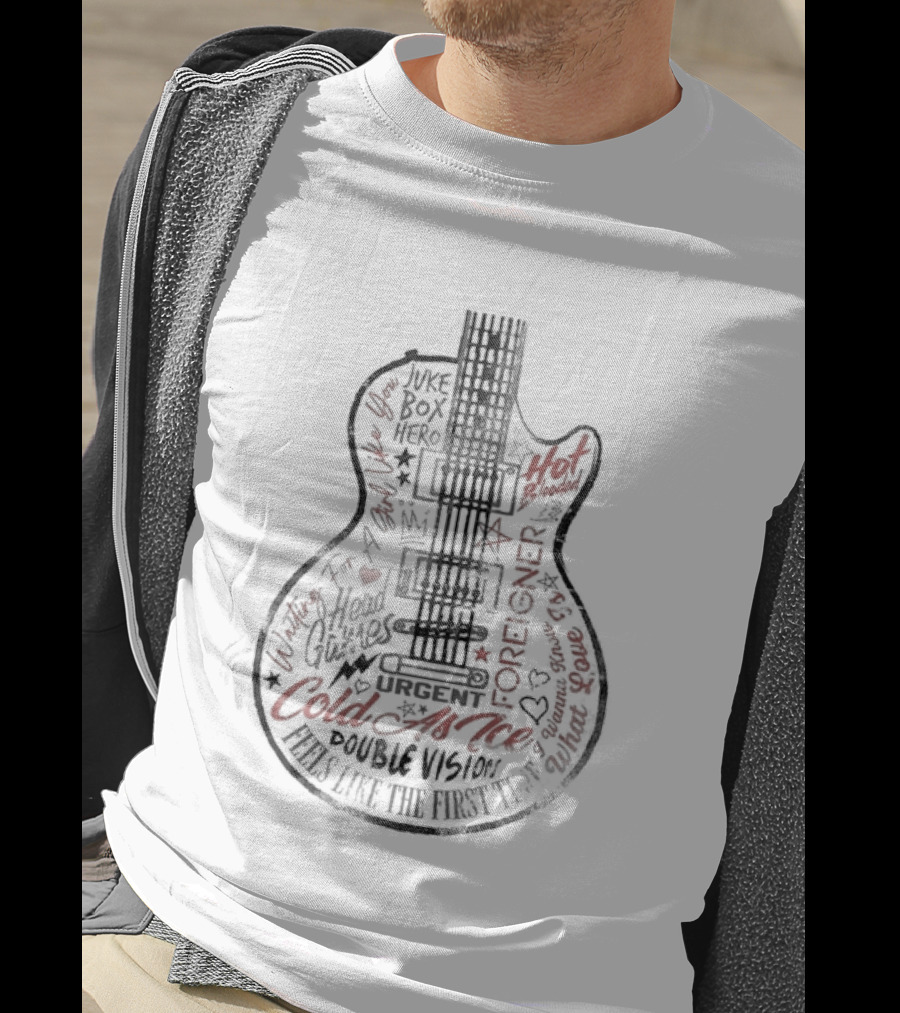 Foreigner Tour Juke Box Hero Cold As Ice Double Vision T-Shirt