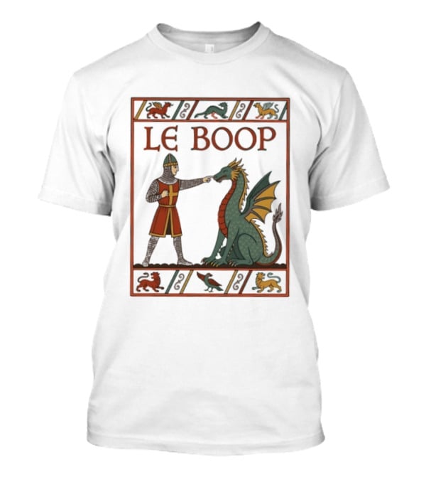 Le Boop Dragon And Knight Nostalgia Fantasy T-Shirt
