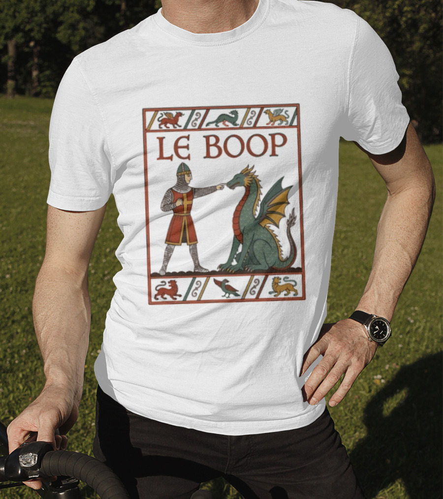Le Boop Dragon And Knight Nostalgia Fantasy T-Shirt