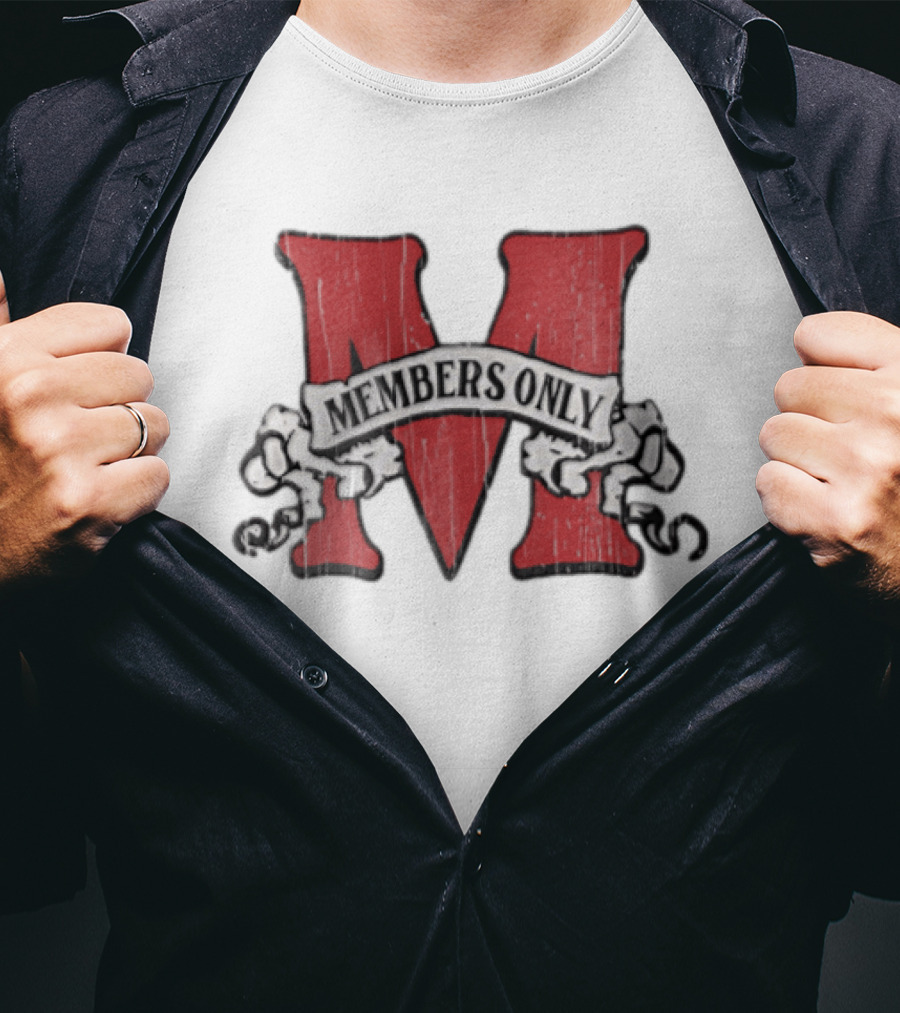 Members Only Red M Banner Chains T-Shirt