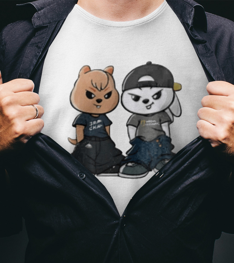 SKZOO Stray Kids Characters Han Quokka Leebit Streetwear T-Shirt