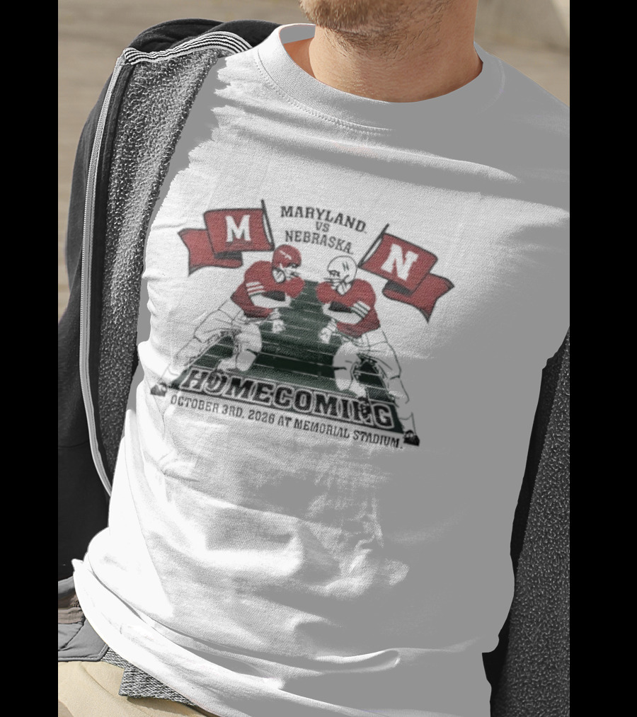 Maryland Terrapins Vs Nebraska Cornhuskers Homecoming October 3rd 2009 Memorial Stadium T-Shirt