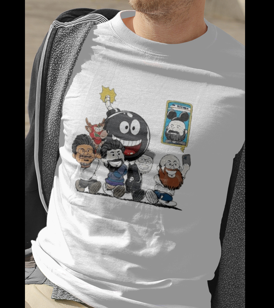 We Bought A Bomb Cartoon Characters With Deer And Giant Bomb T-Shirt