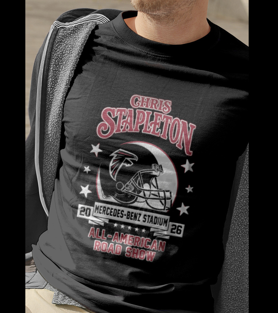 Chris Stapleton Atlanta Falcons Mercedes Benz Stadium 2026 All American Road Show T-Shirt