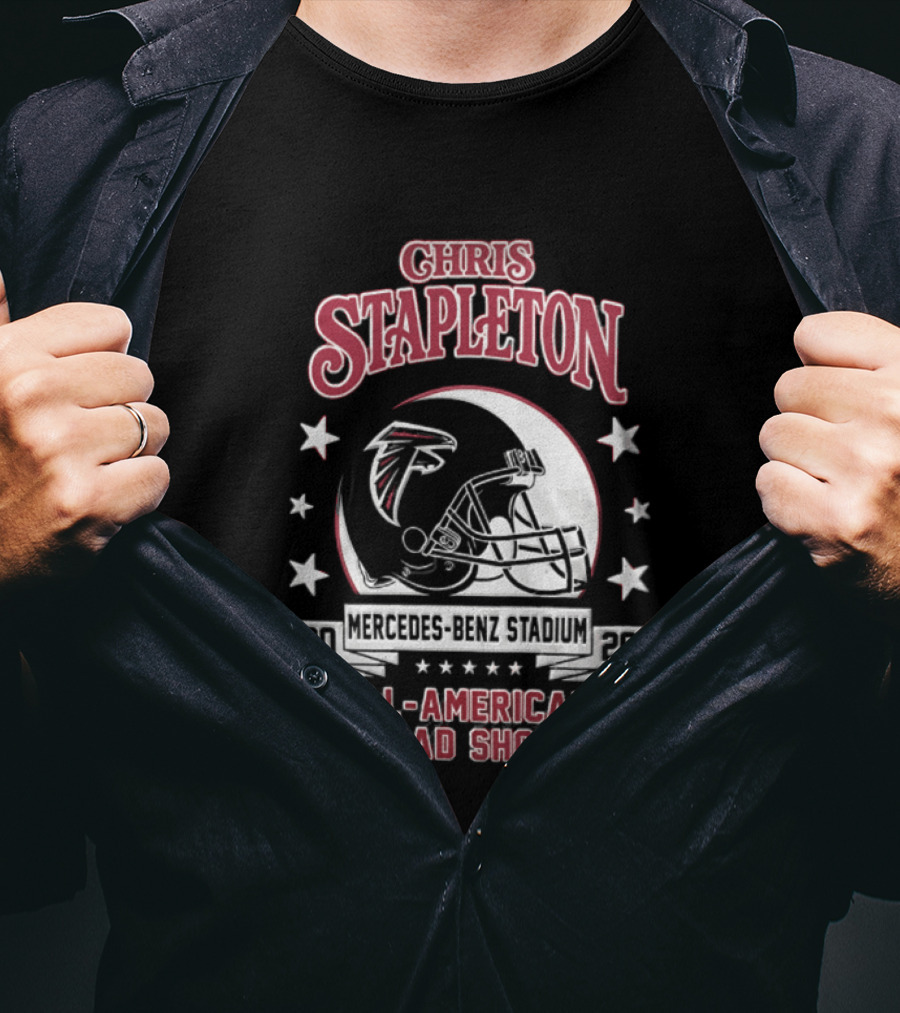 Chris Stapleton Atlanta Falcons Mercedes Benz Stadium 2026 All American Road Show T-Shirt