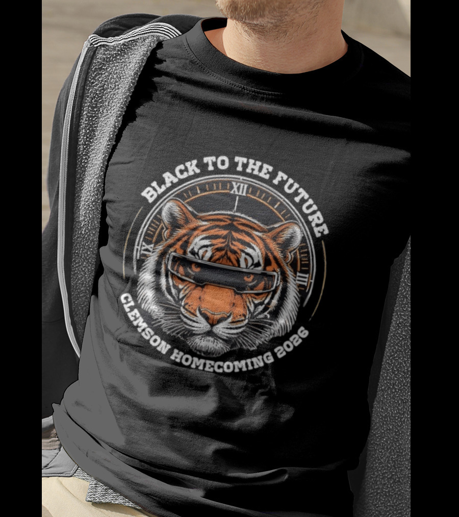 Clemson Homecoming 2026 Black To The Future Tiger T-Shirt