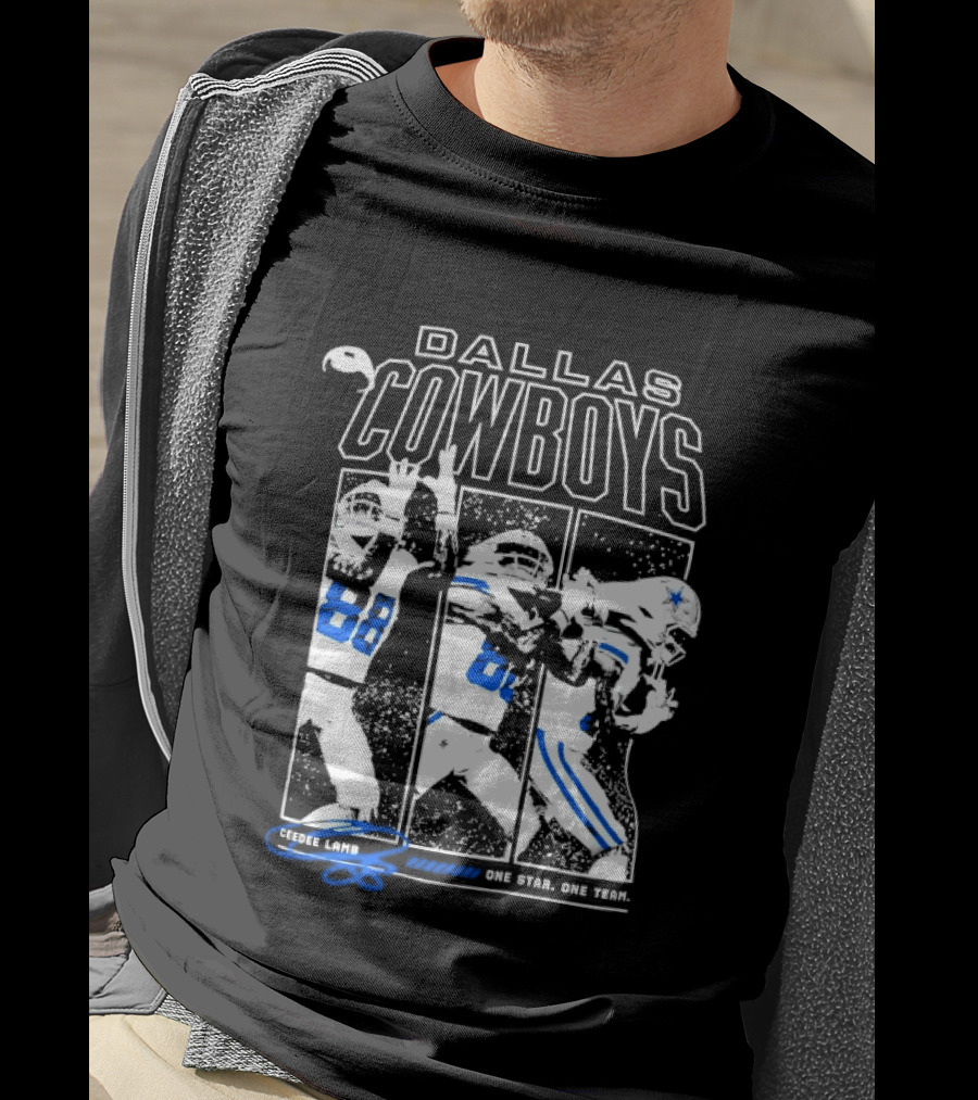 Dallas Cowboys CeeDee Lamb 88 One Star One Team T-Shirt