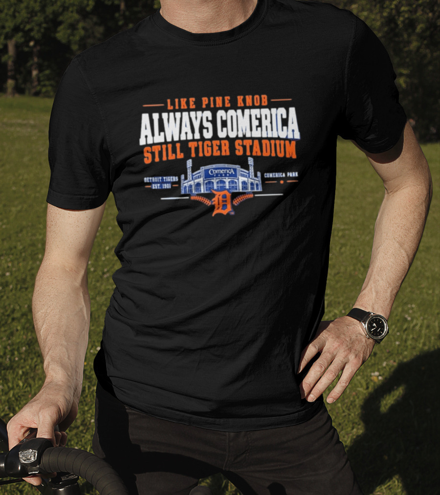 Detroit Tigers Comerica Park Pine Knob Tiger Stadium Fan T-Shirt
