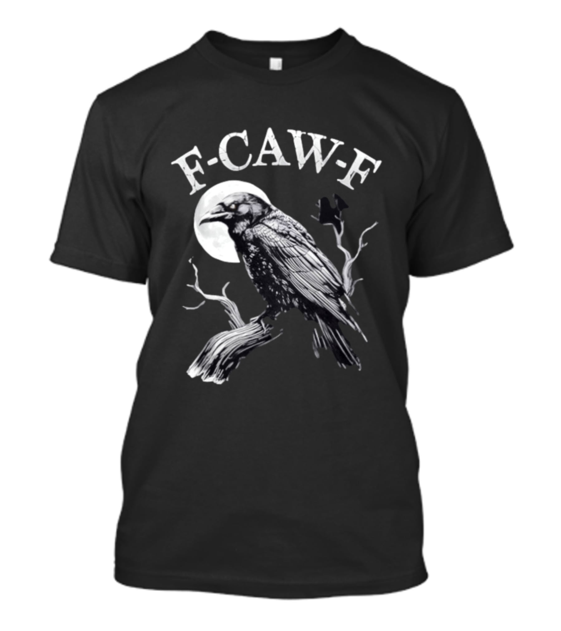 F Caw F Crow Halloween Moon Branches Ravens 2026 T-Shirt