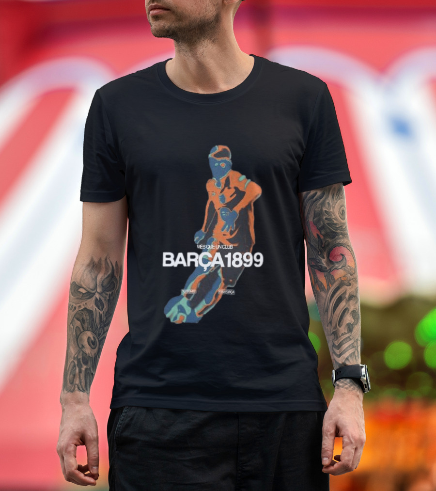 BARÇA 1899 Més Que Un Club Vibrant Black Pulse Player FCBarcelona T-Shirt