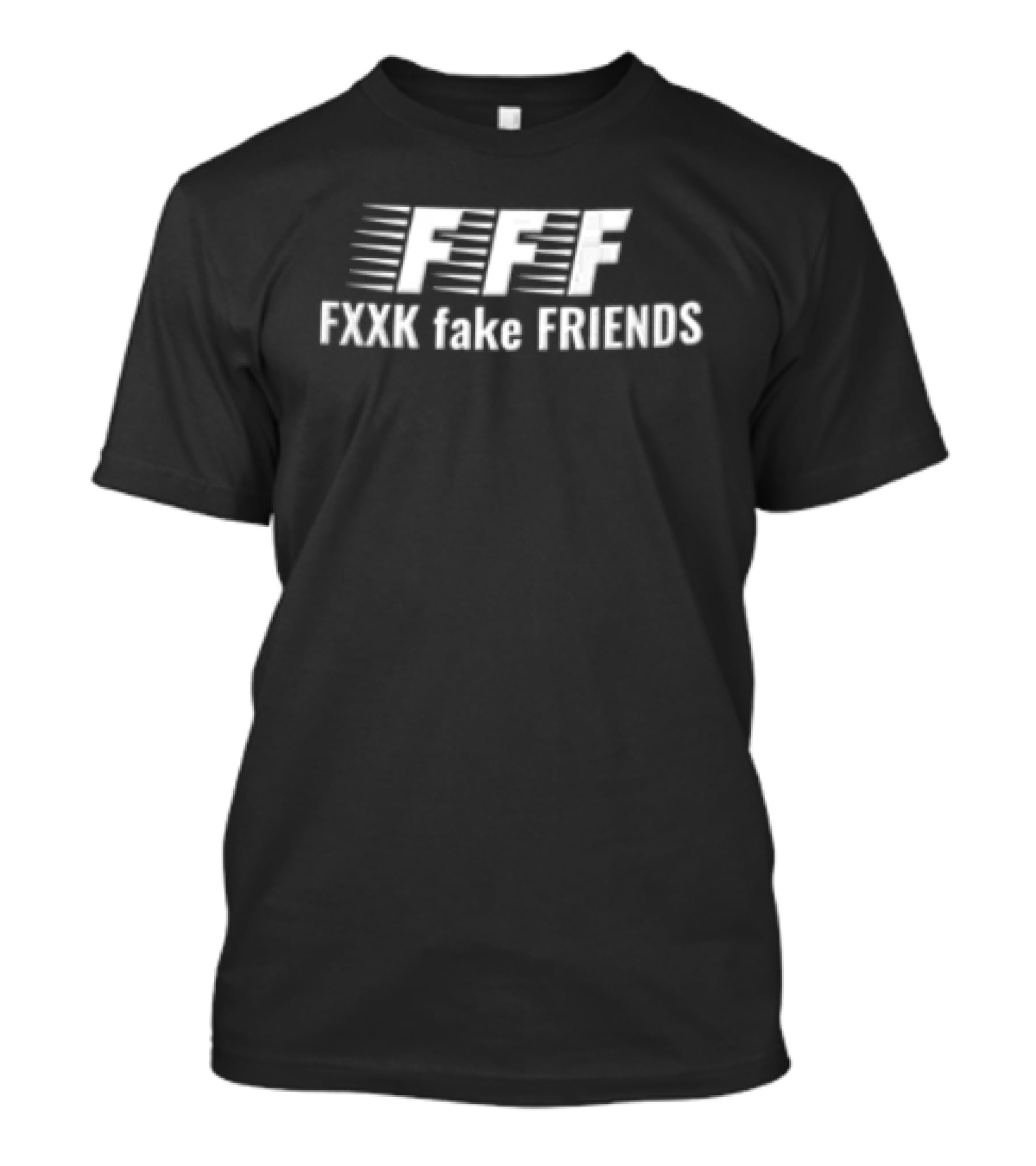 FFF Fxxk Fake Friends White Motion Blur Effect T-Shirt