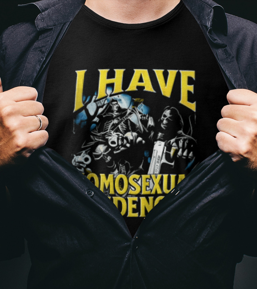I Have Homosexual Tendencies Skeletons With Handguns Dark T-Shirt