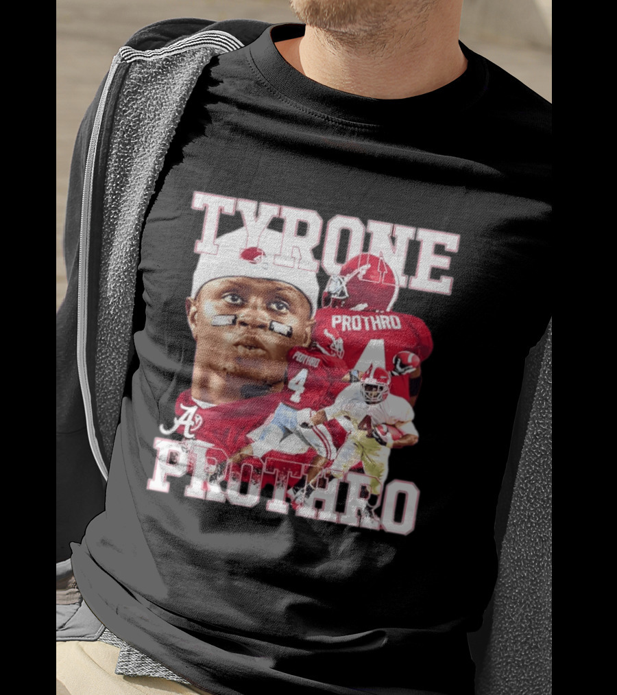 Football Alumni Alabama Crimson Tide Tyrone Prothro Player Collage Athletics T-Shirt