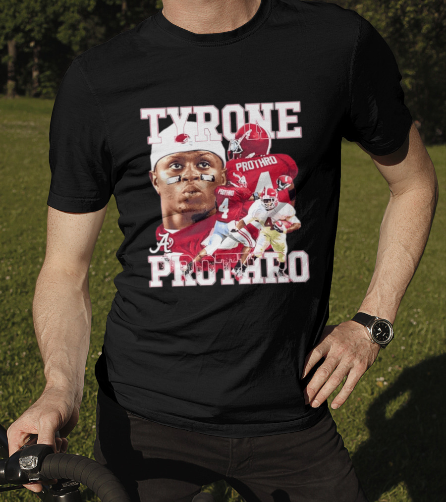 Football Alumni Alabama Crimson Tide Tyrone Prothro Player Collage Athletics T-Shirt