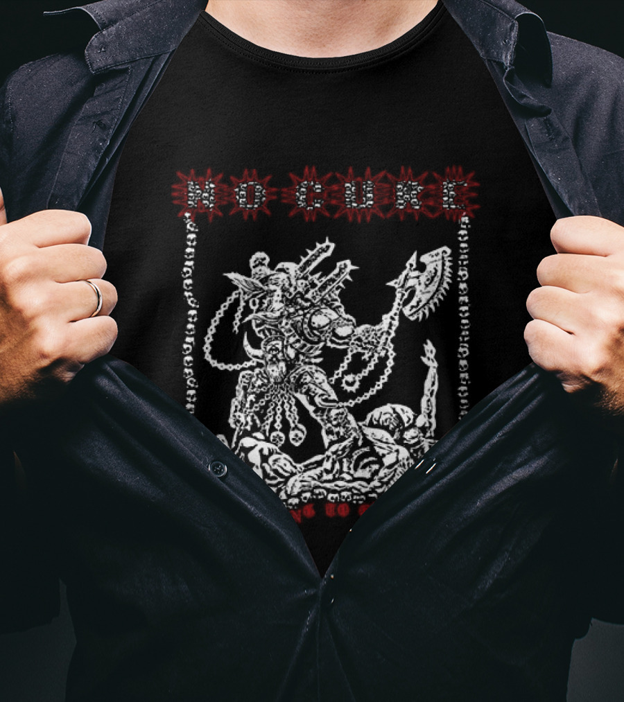 Imprintmerch No Cure Xterminatus Warrior With Axe And Skulls T-Shirt